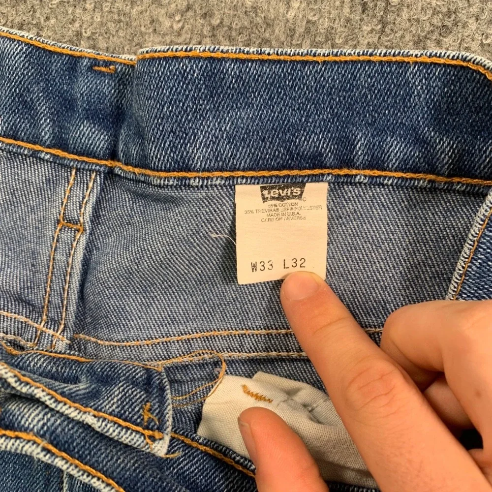 Vintage Levis 517 Orange Tab Bootcut Jeans Mens 33x32‎ Blue Made in USA 80s